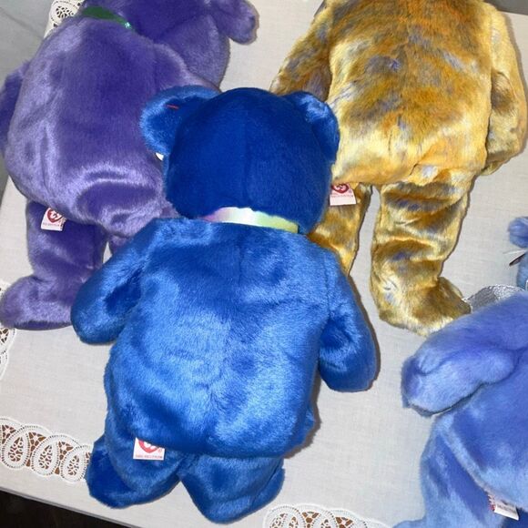 Set of 4 Authentic TY Beanie Buddy Bears — Highly Collectible 1999 BBOM (Beanie - Picture 11 of 14